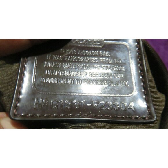 Coach 2013 Signature C Brown Canvas & Leather Trim Fold over Tote and Crossbody - Picture 5 of 11